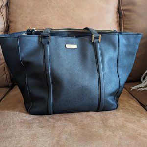 Kate Spade New York Black Saffiano Large Leather Shoulder Tote Bag